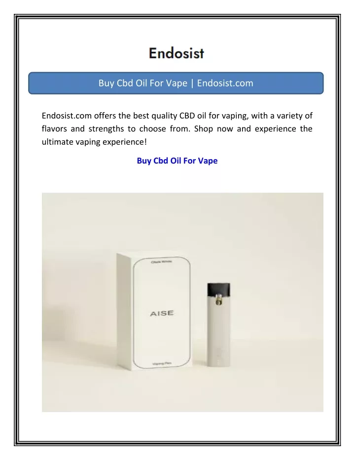 buy cbd oil for vape endosist com