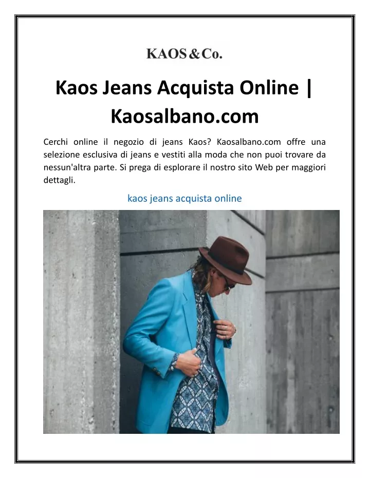 kaos jeans acquista online kaosalbano com