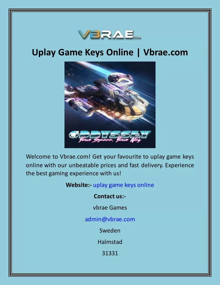 uplay game keys online vbrae com