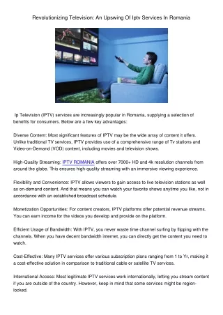 revolutionizing television an upswing of iptv