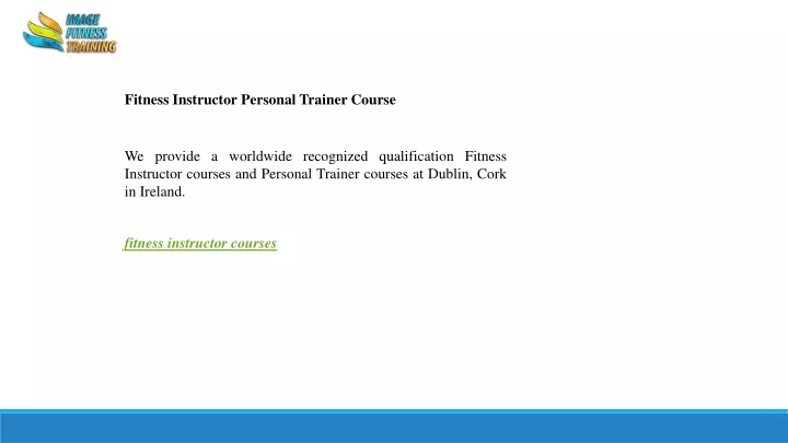fitness instructor personal trainer course