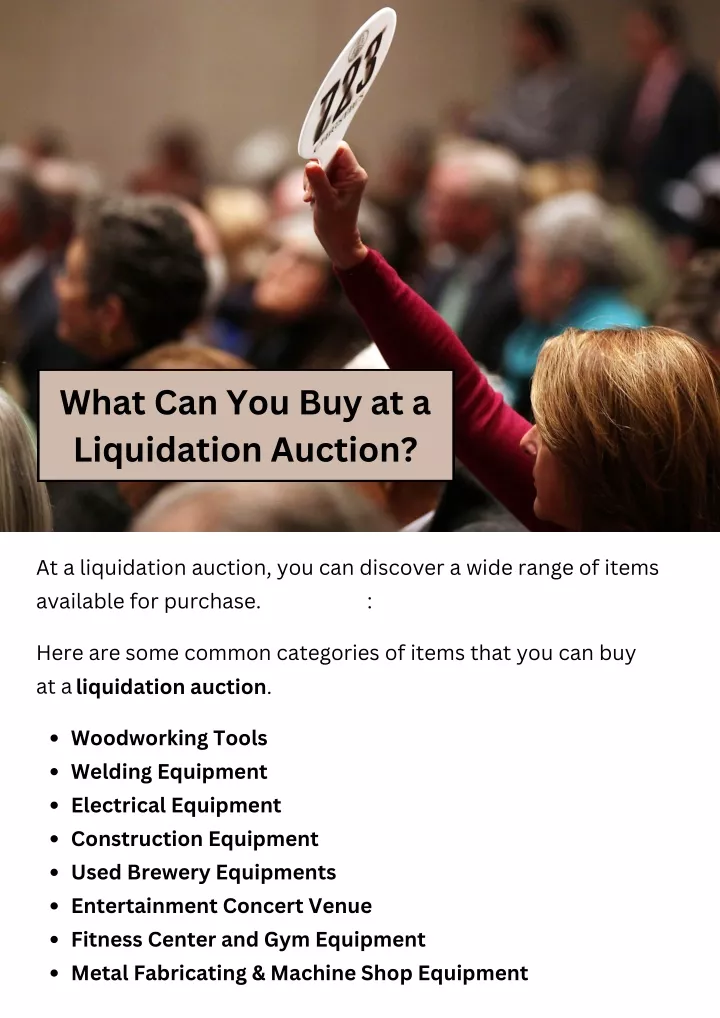 what can you buy at a liquidation auction
