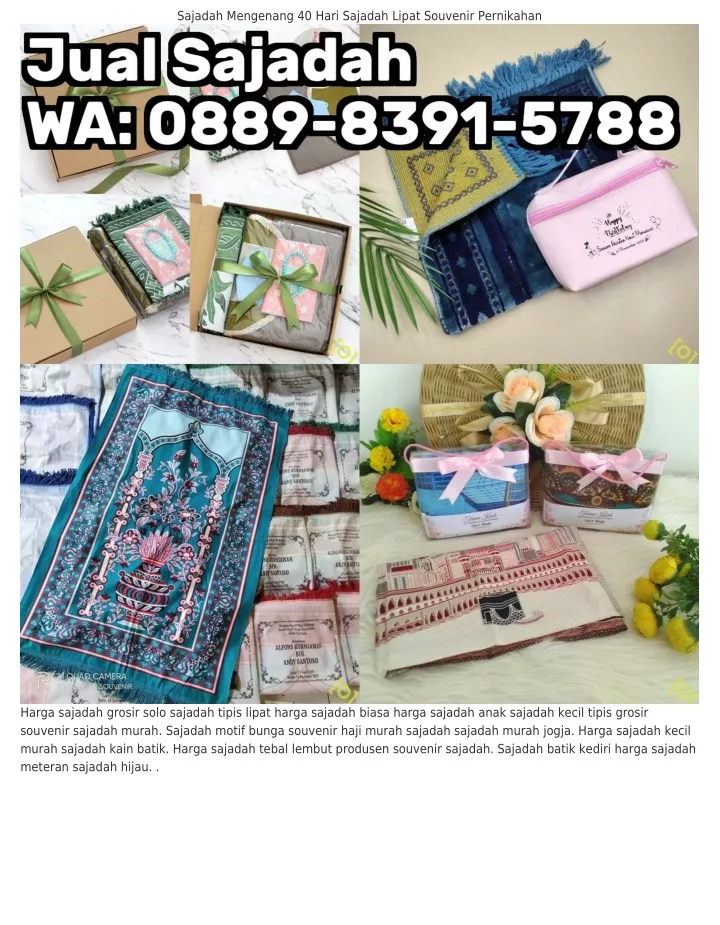 sajadah mengenang 40 hari sajadah lipat souvenir