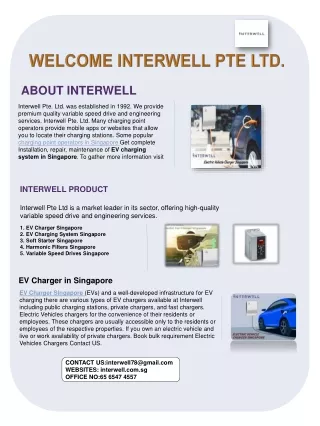 EV Charger Provide by in Singapore | Interwell |