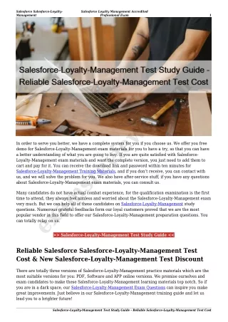 Salesforce-Loyalty-Management Test Study Guide - Reliable Salesforce-Loyalty-Management Test Cost
