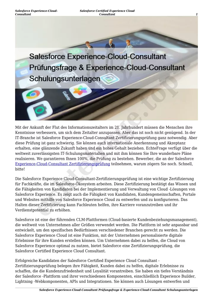 salesforce experience cloud consultant