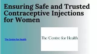 Ensuring Safe and Trusted Contraceptive Injections for Women
