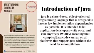 Java Training in Chandigarh