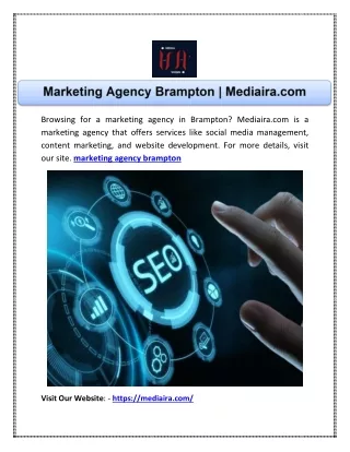Marketing Agency Brampton | Mediaira.com