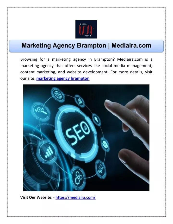 browsing for a marketing agency in brampton