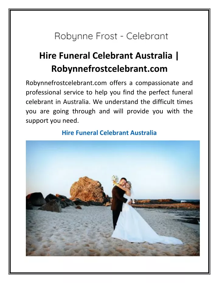 hire funeral celebrant australia