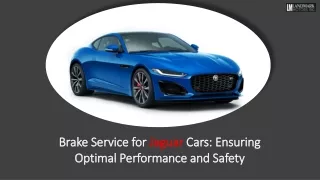 Brake Service for Jaguar Cars Ensuring Optimal Performance and Safety