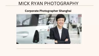Corporate Photographer Shanghai