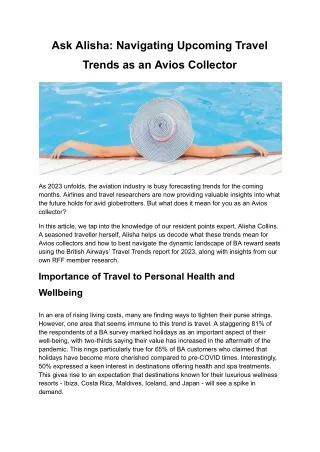 ask alisha navigating upcoming travel