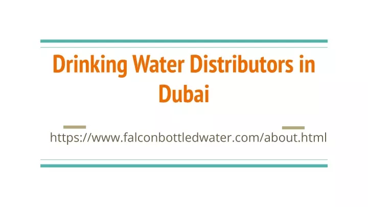 drinking water distributors in dubai
