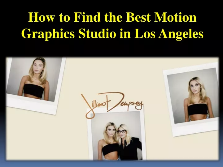 how to find the best motion graphics studio