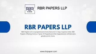 RBR Paper: Paperboard/Kappaboard Manufacturer & Supplier