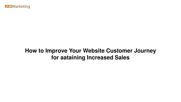 how to improve your website customer journey