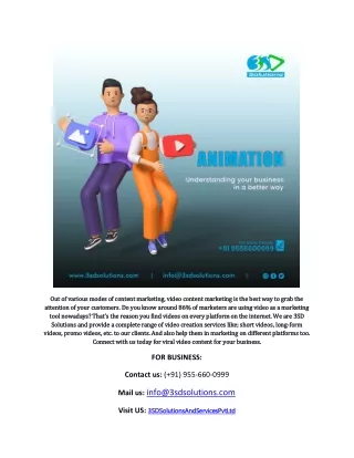 out of various modes of content marketing video