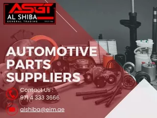Best Automotive parts suppliers in Dubai