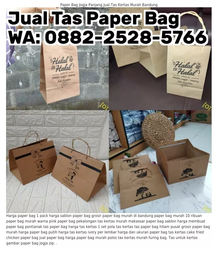 paper bag jogja panjang jual tas kertas murah