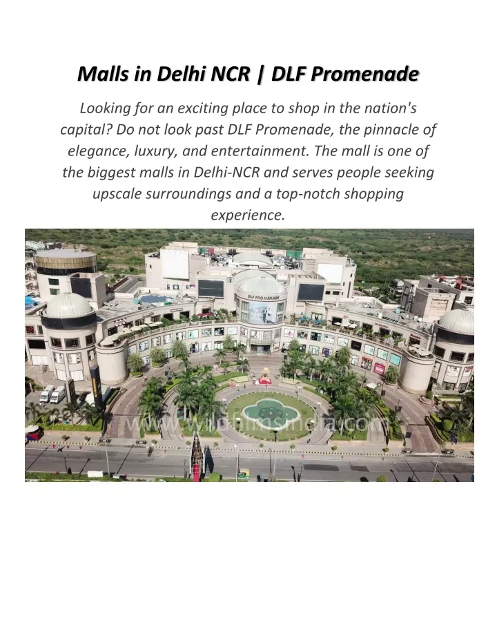 malls in delhi ncr dlf promenade