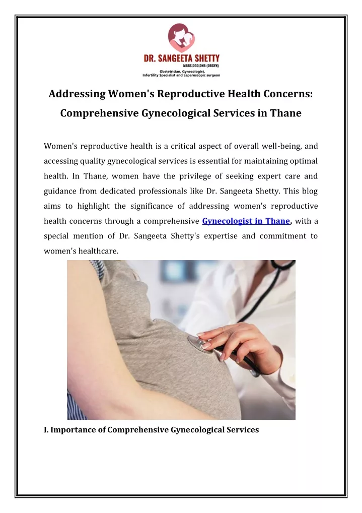 addressing women s reproductive health concerns