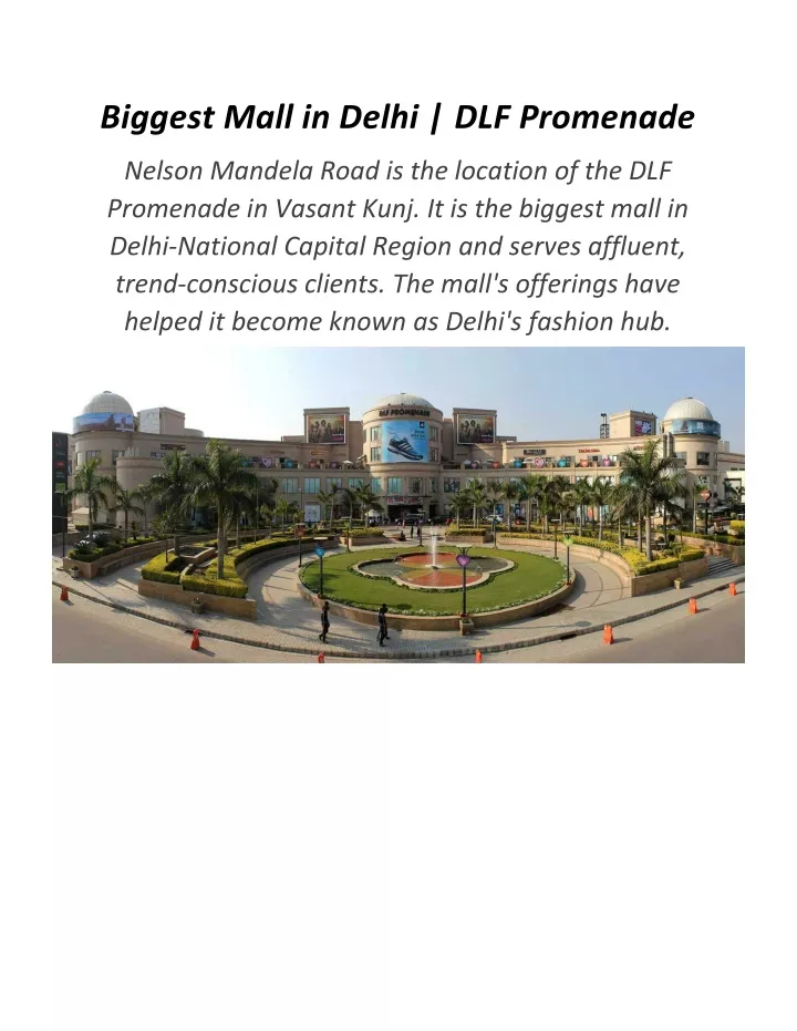 biggest mall in delhi dlf promenade