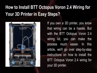 How to Install BTT Octopus Voron 2.4