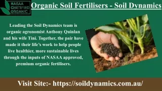 Agri Organics Soil Fertilisers | Soil Dynamics