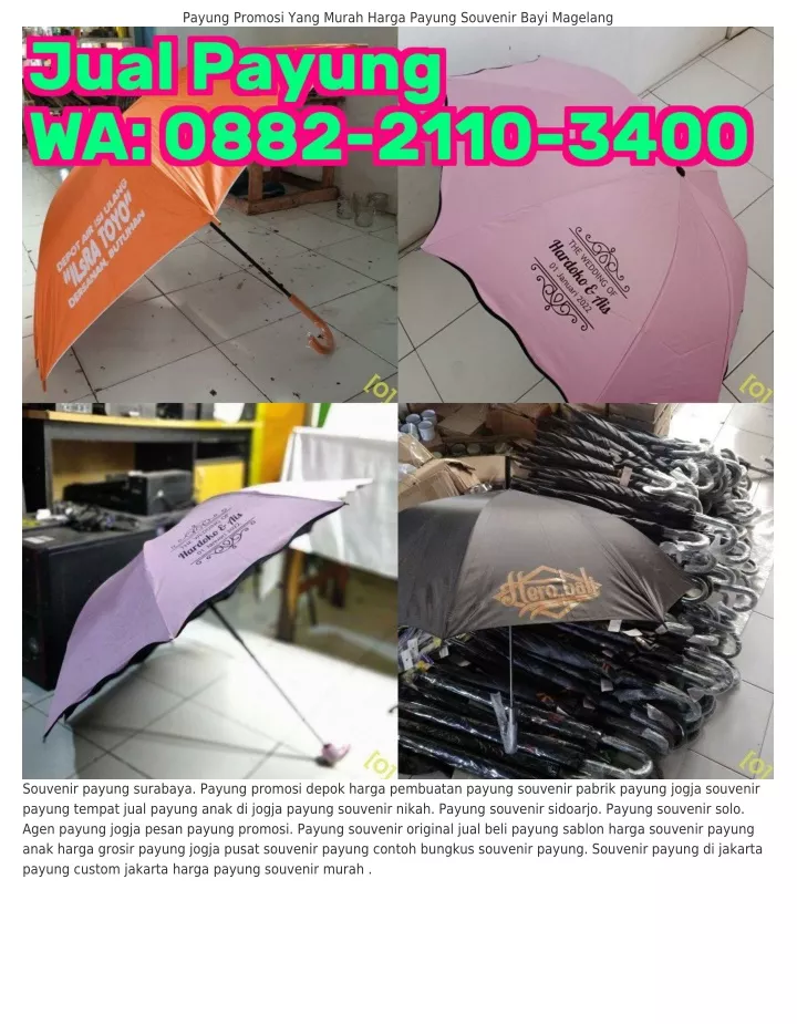 payung promosi yang murah harga payung souvenir