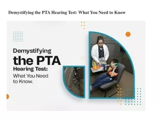 Demystifying the PTA Hearing Test What You Need to Know