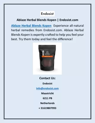 Ablaze Herbal Blends Kopen | Endosist.com