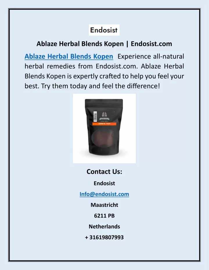 ablaze herbal blends kopen endosist com