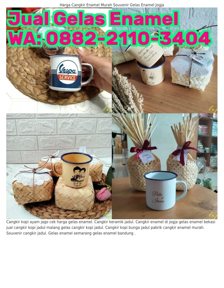 harga cangkir enamel murah souvenir gelas enamel