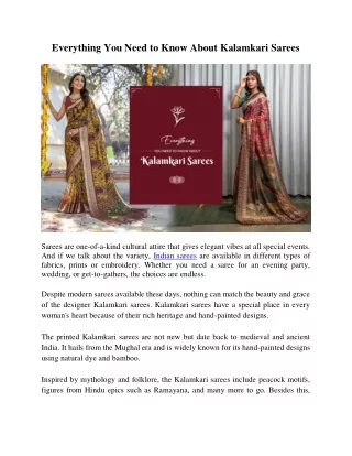 Everything you need to know about Kalamkari sarees