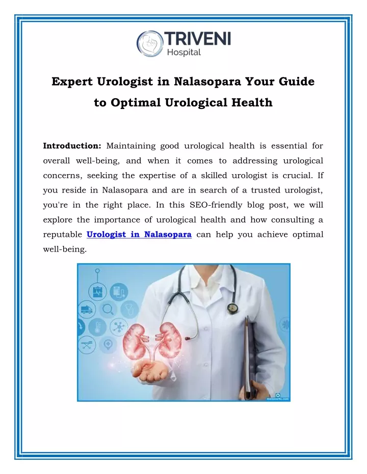 expert urologist in nalasopara your guide