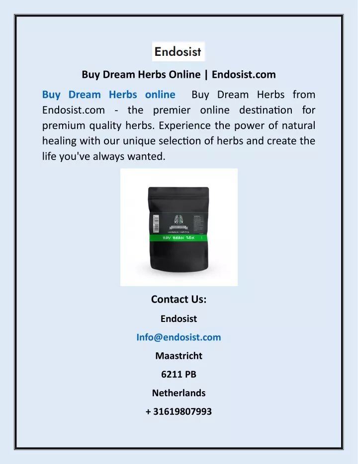 buy dream herbs online endosist com