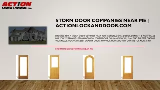 Storm Door Companies Near Me | Actionlockanddoor.com