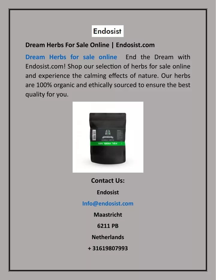 dream herbs for sale online endosist com