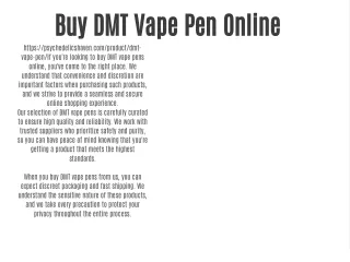 Buy DMT Vape Pen Online