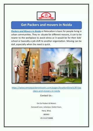Get Packers and movers in Noida