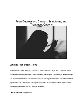 Understanding Teen Depression_ Causes, Symptoms