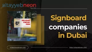 Best Signboard Companies In Dubai