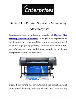 digital flex printing service in mumbai by
