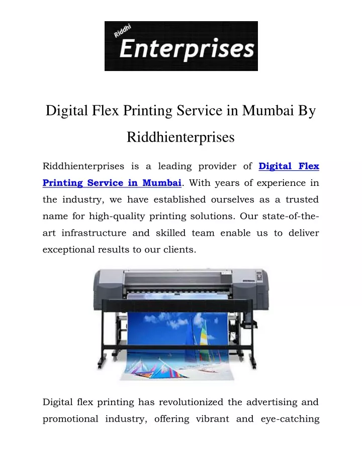 digital flex printing service in mumbai by