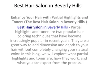 best hair salon in beverly hills