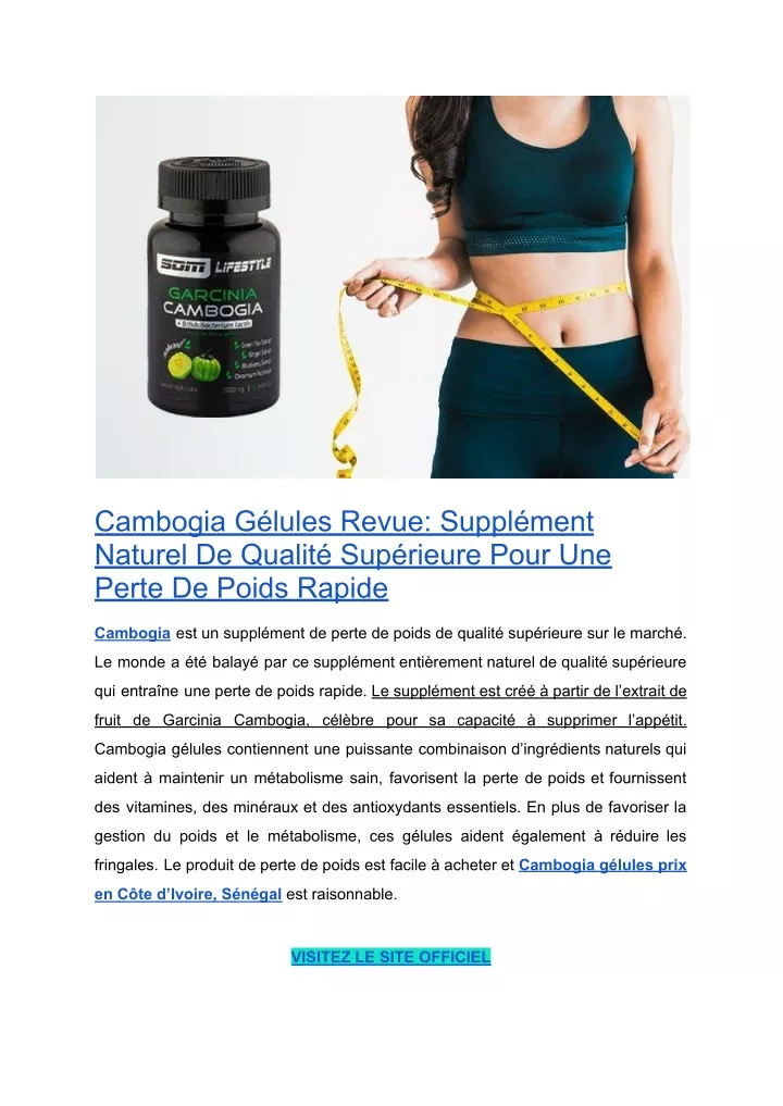 cambogia g lules revue suppl ment naturel