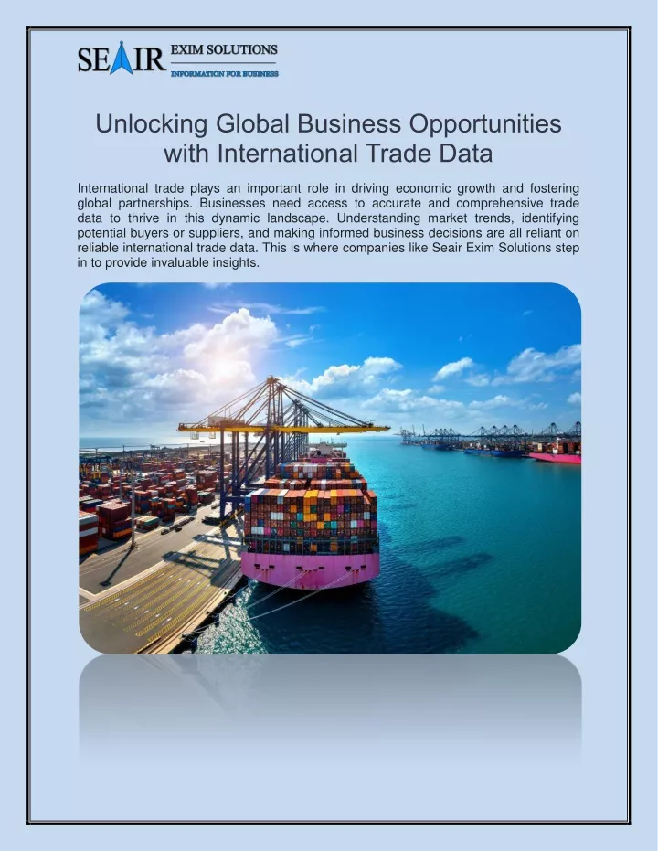 unlocking global business opportunities with