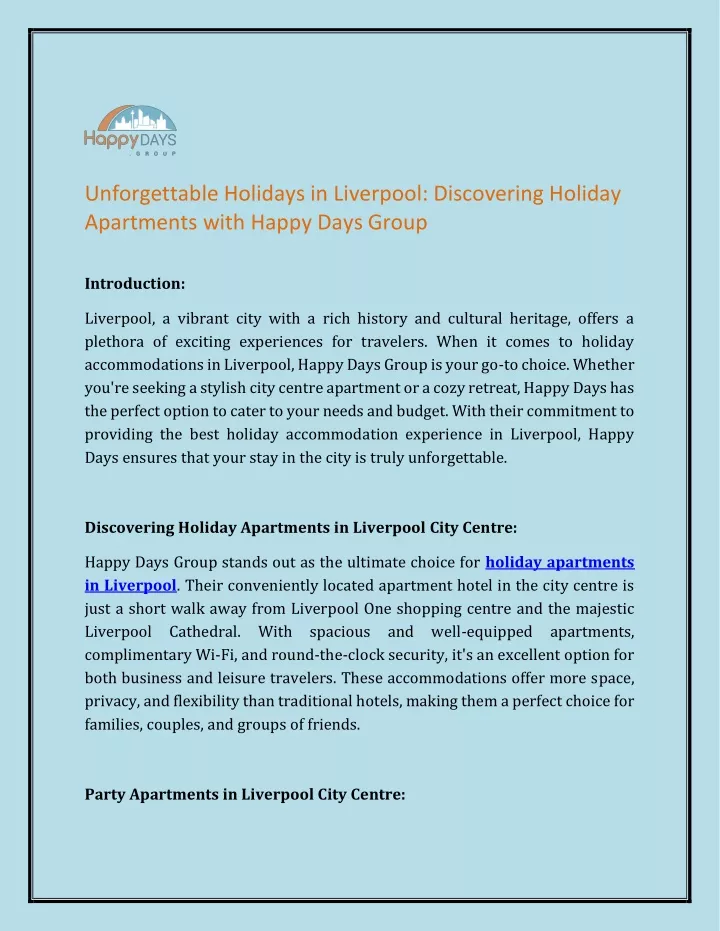 unforgettable holidays in liverpool discovering